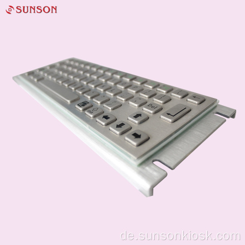 Industrielle Tastatur und Trackball aus Metall